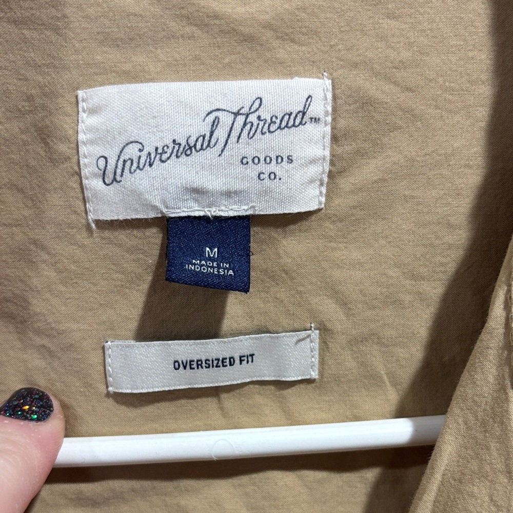 Universal Thread Tan Button Down Shirt - Picture 2 of 3